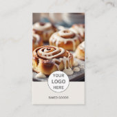 Carte de visite marron Code QR Photo Logo Boulange (Devant)