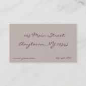 Carte de visite marron de damassé (Dos)