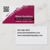 Carte de visite marron de photographe de CODE de (Devant / Derrière)