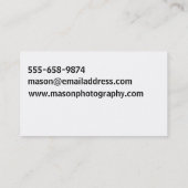 Carte de visite marron de photographe de CODE de (Dos)