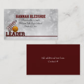 Carte de visite marron de pom-pom girl (Devant / Derrière)