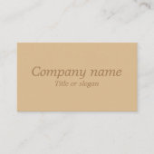 Carte de visite marron élégante simple (Devant)