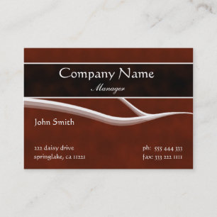Carte de visite marron formel