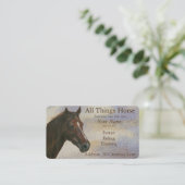 Carte De Visite marron marron cheval art équestre farrier équin (Debout devant)