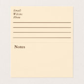 Carte De Visite marron marron cheval art équestre farrier équin  (Intérieur déplié)