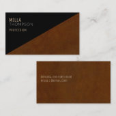 carte de visite marron moderne pour toute professi (Devant / Derrière)
