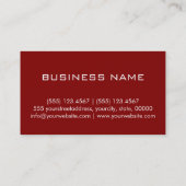 Carte De Visite Marron Professionnel Uni Monogramme (Dos)