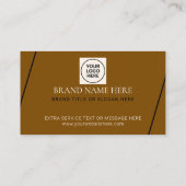 Carte De Visite Marron Simple Formel Code QR Professionnel Moderne (Dos)