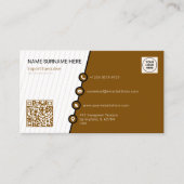 Carte De Visite Marron Simple Formel Code QR Professionnel Moderne (Devant)