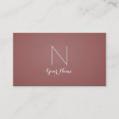 Carte De Visite Marsala - Daring Sophistiqué et Monogrammé (Devant)