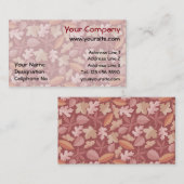 Carte De Visite Marsala motif feuille (Devant / Derrière)