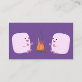 Carte De Visite Marshmallows mignons roses par dessin animé sur le (Dos)