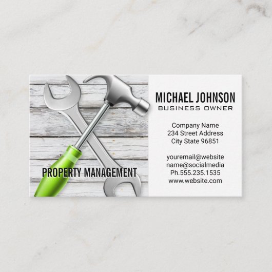 Carte De Visite Marteau à clé | Menuiserie (Devant)