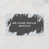 Carte De Visite Marteau | Clé | Bois et brique (Dos)