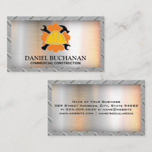 Carte De Visite Marteau de clé Casquette dur de construction