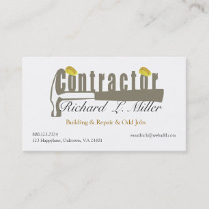 Carte De Visite Marteau de construction M.Fix-it Masculine