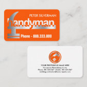 Carte De Visite Marteau de mannequin en argent étonnant (Devant / Derrière)