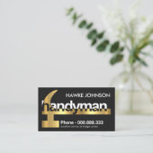 Carte De Visite Marteau de mannequin en or élégant (Debout devant)