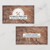 Carte De Visite Marteau et cisel | Grain de bois (Devant / Derrière)