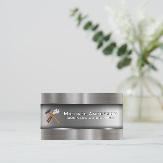 Carte De Visite Marteau et clé | Construction (Debout devant)