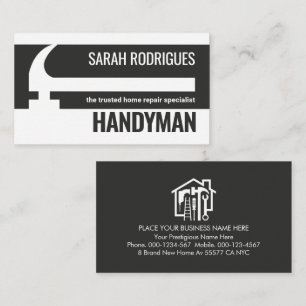 Carte De Visite Marteau Minimaliste Simple Réparation de Maison