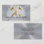 Carte De Visite Marteaux d'or | Scie | Construction (Devant / Derrière)