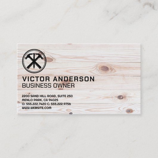 Carte De Visite Marteaux et ongles | Bois (Devant)