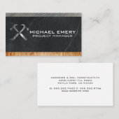 Carte De Visite Marteaux métalliques | Couleur | Bois | Acier (Devant / Derrière)