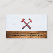 Carte De Visite Marteaux traversés | Mur et bois de texture (Dos)