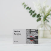 Carte De Visite Martèlement d'une chaussure d'un rouge ardent sur (Debout devant)