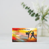 Carte De Visite Martial Arts Instruction Class (Debout devant)
