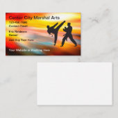 Carte De Visite Martial Arts Instruction Class (Devant / Derrière)