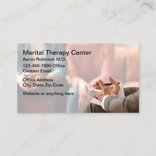 Carte De Visite Martial Therapy Counseling Business Cards (Devant)