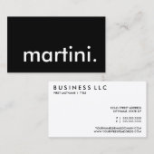 Carte De Visite martini. (Devant / Derrière)
