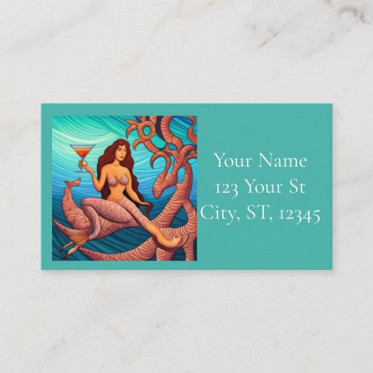 Carte De Visite Martini à cheveux longs Mermaid Thunder_Cove (Devant)