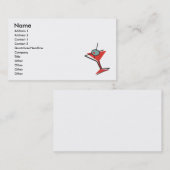 Carte De Visite martini à l'olive rétro (Devant / Derrière)