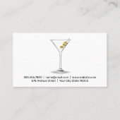 Carte De Visite Martini | Arrière - plan bois (Dos)