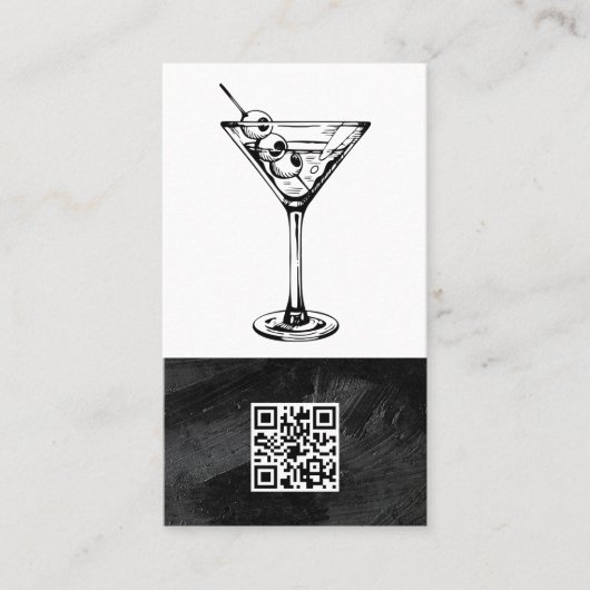 Carte De Visite Martini aux olives | Cocktail (Devant)