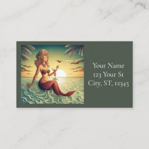 Carte De Visite Martini Classy Mermaid Thunder_Cove