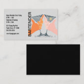 Carte De Visite Martini de propriétaire de Pub de barre de barman (Devant / Derrière)