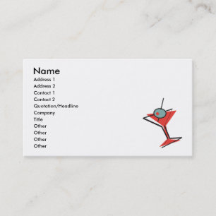 Carte De Visite martini olive rétro