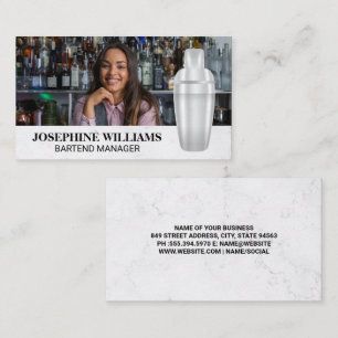 Carte De Visite Martini Shaker   Mixologue barman   Ajouter une ph