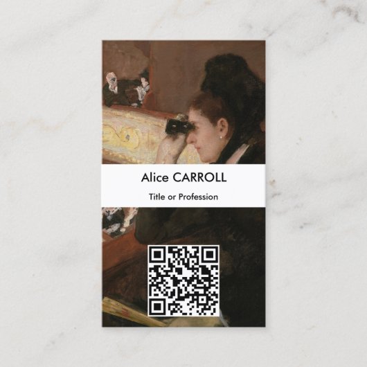 Carte De Visite Mary Cassatt - Dans le journal - Code QR (Devant)