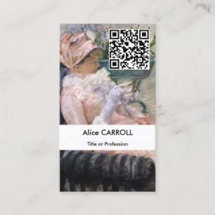 Carte De Visite Mary Cassatt - La Coupe du Thé - Code QR
