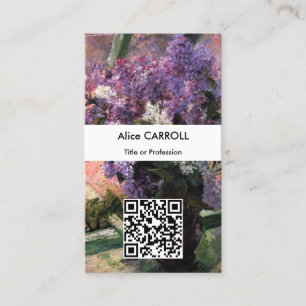 Carte De Visite Mary Cassatt - Lilacs dans une fenêtre - Code QR