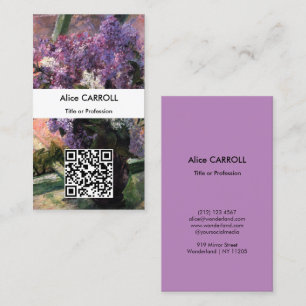 Carte De Visite Mary Cassatt - Lilas dans une fenêtre - Code QR