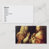 Carte De Visite Mary et Martha (huile sur le panneau) (Devant / Derrière)