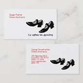 Carte De Visite Mary Janes que la danse chausse l'identification (Devant / Derrière)