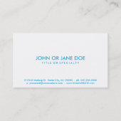 Carte De Visite maryland chill flou (Dos)