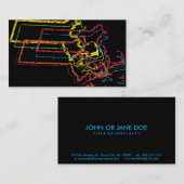 Carte De Visite masachusetts flou de fierté (Devant / Derrière)